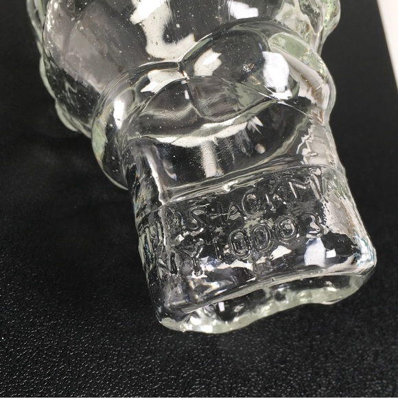 Vintage Shackman Glass Santa Claus Candy Container Clear - Picture 10 of 10